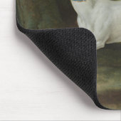 White Greyhound Dog (von Jean-Baptiste Oudry) Mousepad (Ecke)