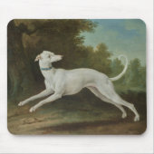 White Greyhound Dog (von Jean-Baptiste Oudry) Mousepad (Vorne)