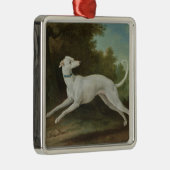White Greyhound Dog (von Jean-Baptiste Oudry) Ornament Aus Metall (Rechts)