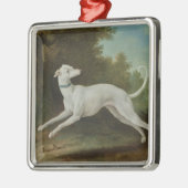 White Greyhound Dog (von Jean-Baptiste Oudry) Ornament Aus Metall (Links)