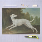 White Greyhound Dog (von Jean-Baptiste Oudry) Seidenpapier (Handwerk)