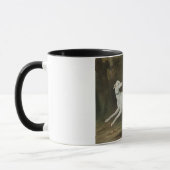 White Greyhound Dog (von Jean-Baptiste Oudry) Tasse (Links)