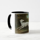 White Greyhound Dog (von Jean-Baptiste Oudry) Tasse (Vorderseite Links)