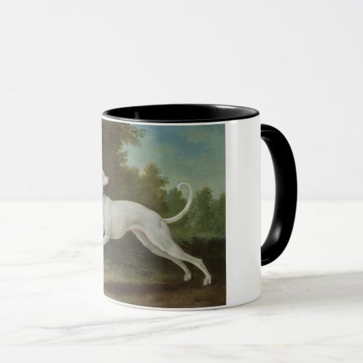 White Greyhound Dog (von Jean-Baptiste Oudry) Tasse (VorderseiteRechts)