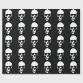 White Grim Sensenmann Skull Geschenkpapier (Flach)