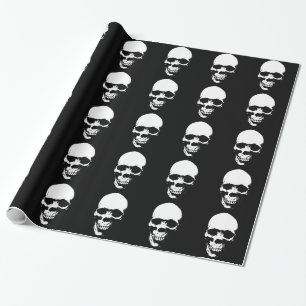 White Grim Sensenmann Skull Geschenkpapier