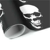 White Grim Sensenmann Skull Geschenkpapier (Rolleneckpunkt)