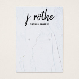 White Grunge Earring Typografy Juwelier