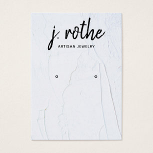 White Grunge Earring Typografy Juwelier