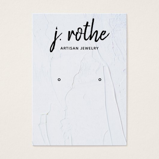 White Grunge Earring Typografy Juwelier (Vorderseite)