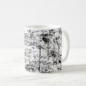 White Grunge Kaffeetasse (VorderseiteRechts)