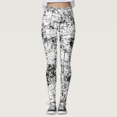White Grunge Leggings (Vorderseite)