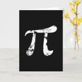 White Grunge Pi Symbol Karte (Gelbe Blume)