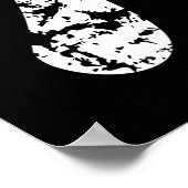 White Grunge Pi Symbol Poster (Ecke)