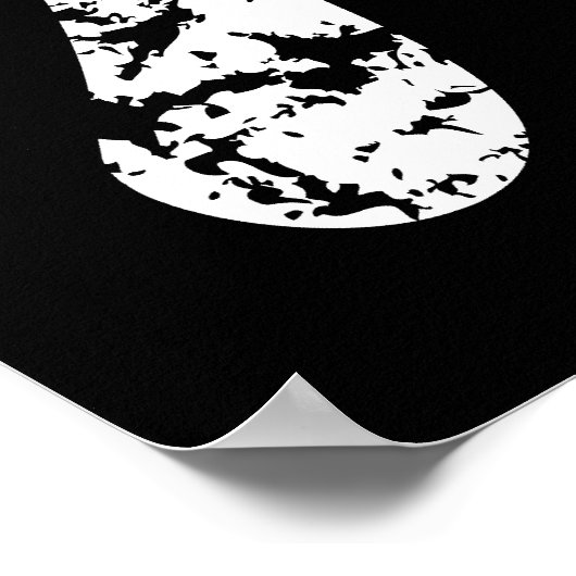 White Grunge Pi Symbol Poster (Ecke)