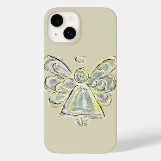 White Guardian Angel Art Custom iPhone Case (Rückseite)