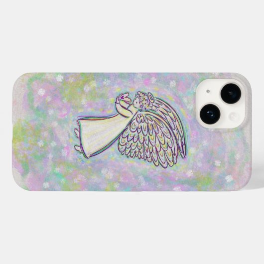 White Guardian Angel Art Custom iPhone Case (Rückseite (Horizontal))