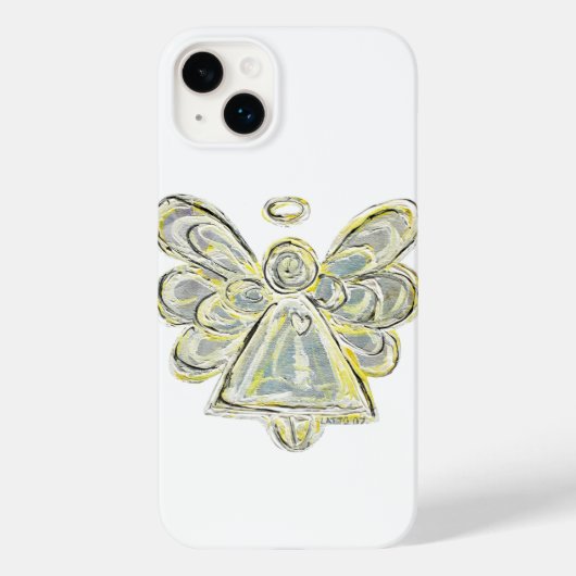 White Guardian Angel Art Custom iPhone Case (Rückseite)