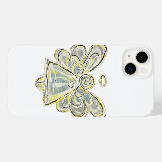 White Guardian Angel Art Custom iPhone Case (Rückseite (Horizontal))