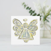 White Guardian Angel Custom lädt oder einladen Einladung (Stehend Vorderseite)