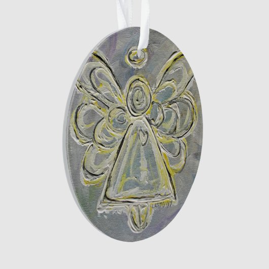 White Guardian Angel - ein Geschenk an den Feierta Ornament (Vorderseite)