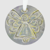 White Guardian Angel - ein Geschenk an den Feierta Ornament (Vorderseite)