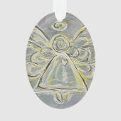 White Guardian Angel - ein Geschenk an den Feierta Ornament (Vorderseite)