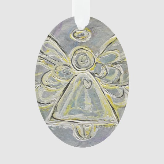 White Guardian Angel - ein Geschenk an den Feierta Ornament (Vorderseite)