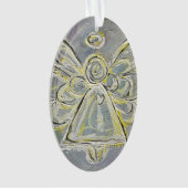 White Guardian Angel - ein Geschenk an den Feierta Ornament (Vorderseite)