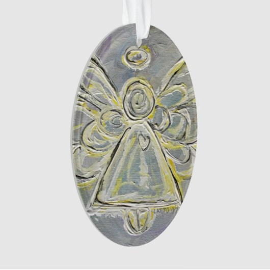 White Guardian Angel - ein Geschenk an den Feierta Ornament (Vorderseite)