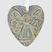 White Guardian Angel - ein Geschenk an den Feierta Ornament (Vorderseite)