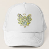 White Guardian Engel Custom Art Cap oder Hat Truckerkappe (Vorderseite)