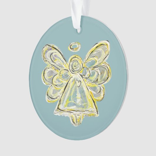 White Guardian Engel Weihnachtsanhänger Ornament (Vorderseite)