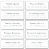 White Guest Address Labels BESTELLEN 6" oder 8"! (Vorderseite)