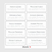 White Guest Address Labels BESTELLEN 6" oder 8"! (Blatt)