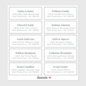 White Guest Address Labels ORDER 6" oder 8" Blatt! (Blatt)