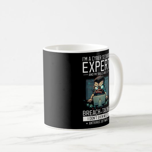 White Hacker für Cyber-Krieger und ethischen Hacke Kaffeetasse (VorderseiteRechts)