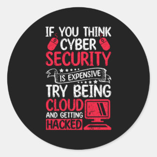 White Hacker für Cyber-Krieger und ethischen Hacke Runder Aufkleber