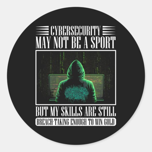 White Hacker für Cyber-Krieger und ethischen Hacke Runder Aufkleber (Vorderseite)