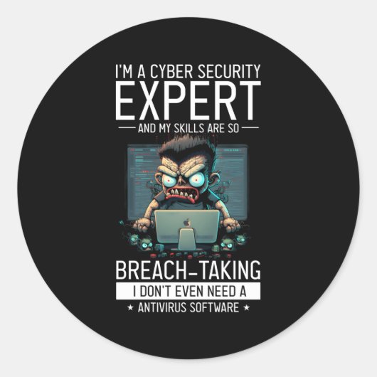 White Hacker für Cyber-Krieger und ethischen Hacke Runder Aufkleber (Vorderseite)