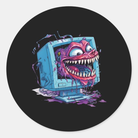 White Hacker für Cyber-Krieger und ethischen Hacke Runder Aufkleber (Vorderseite)