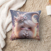 White Hair Beauty Cheek Kissen (Decke)