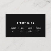 White Hair Salon Modern Bold Qr Code Social Media Visitenkarte (Vorderseite)