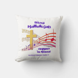White HALLELUJAH CHRIST IST RISEN Christlich Oster Kissen