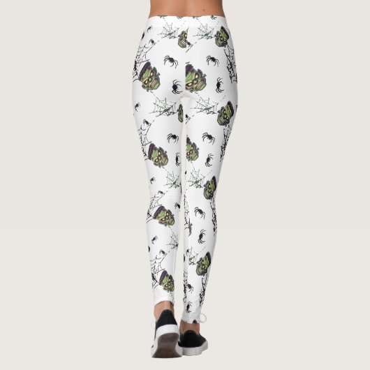 🤍 White Halloween Frankenstein Leggings 🎃 👻 (Rückseite)