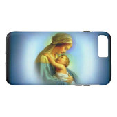 White Halo Selige Jungfrau Mary mit Kind Jesus Case-Mate iPhone Hülle (Rückseite (Horizontal))