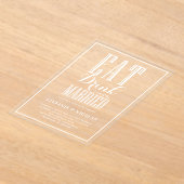 White Hand Letted Calligrafy Wedding Acryleinladungen (Ablage )