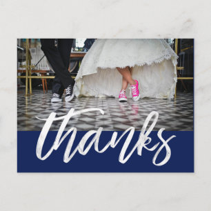 White Hand Letter Vielen Dank Foto Hochzeit Postkarte