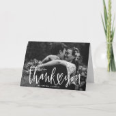 White Hand Lettering mit Herzenssehen Dankeskarte (Vorderseite)