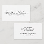 White Hand Writing Business Consultant Visitenkarte (Vorne/Hinten)